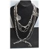 Image 1 : LARGE 40" MULTI STRAND LADIES NECKLACE WITH COINS