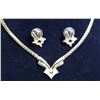 Image 1 : 18" MATCHED LADIES EAR RING AND NECKLACE SET