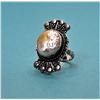 Image 1 : 1)  NATURAL BIWA PEARL RING IN AN ORNATE