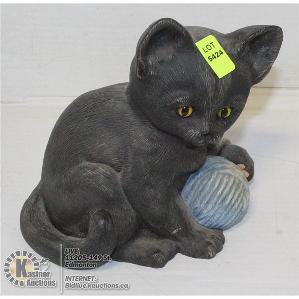 CAT WITH BALL FIGURINE