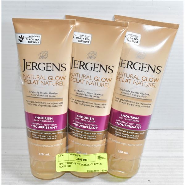 3PK JERGENS NATURAL GLOW & NOURISH