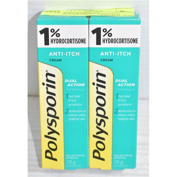 2PK POLYSPORIN 1% HYDROCORTISONE ANTI-ITCH CREAM