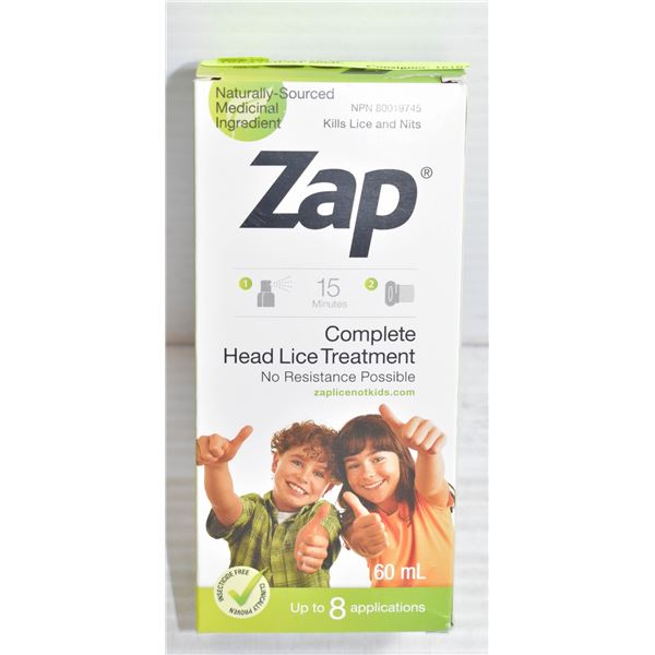 ZAP COMPLETE HEAD LICE TREATMENT 60ML