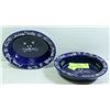 Image 1 : PAIR OF CERAMIC HAND DECORATED CAT DISHES