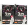 Image 1 : 2 PACK U BY KOTEX TEEN 24 ULTRA THIN PADS W/ WINGS