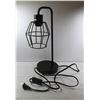 Image 1 : PREMIUM BLACK TABLE LAMP WITH WHITE MESH SHADE