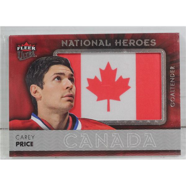 2014-15 FLEER CAREY PRICE NATIONAL HEROE INSERT