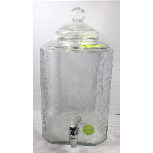 LARGE GLASS DRINK DISPENSER