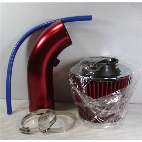 RED ANODIZED COLD AIR INTAKE KIT - UNIVERSAL