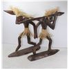 Image 1 : SET 2 NATIVE-AFRICAN WOODEN