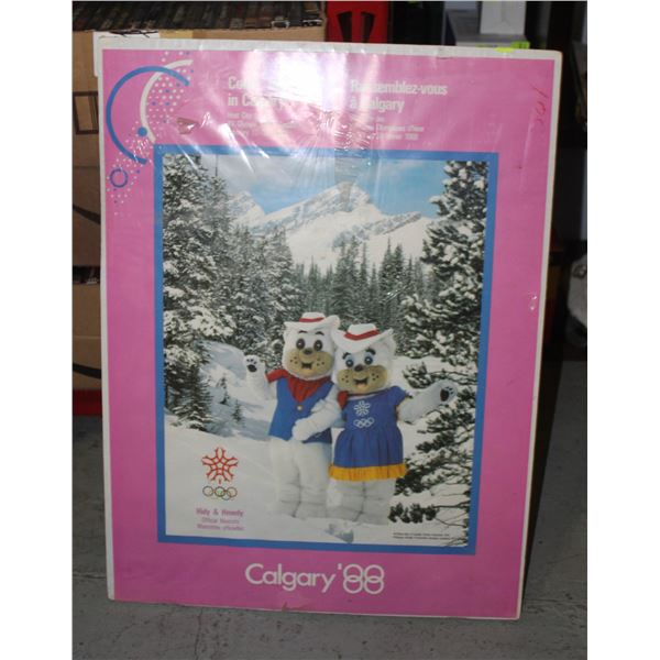 CALGARY '88 HIDY AND HOWDY OLYMPIC MASCOT POSTER