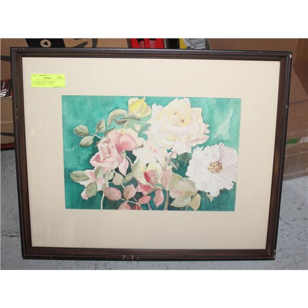 ORIGINAL 1950'S FRAMED WATERCOLOR- 21" X 17"