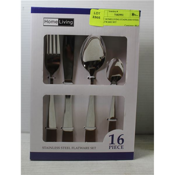 16PC HOMELIVING STAINLESS STEEL FLATWARE SET