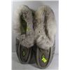 Image 1 : SIZE 12 FUR TRIMMED MOCCASSINS