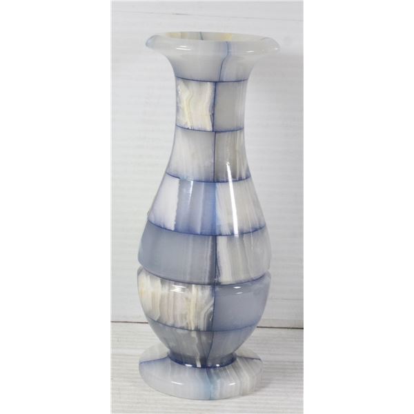 STONE ALABASTER VASE 7.75"