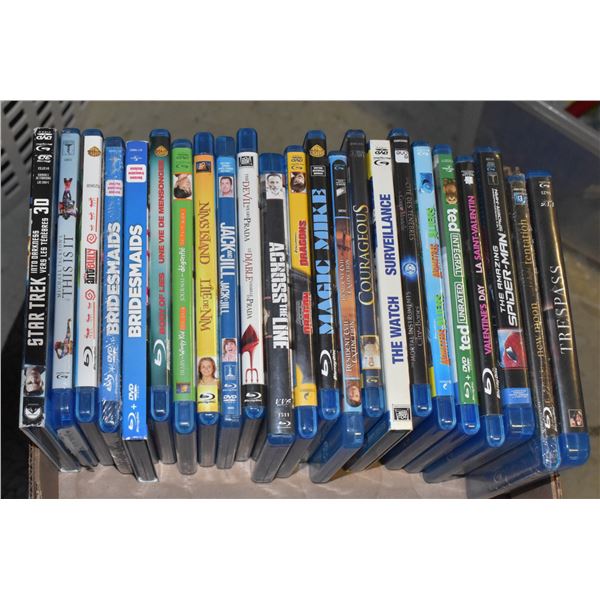 LOT OF ASSORTED BLU RAY MOVIES