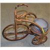 Image 1 : WICKER TRICYCLE WITH FLOWER POT