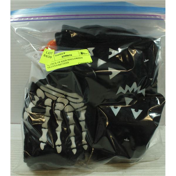 12 PACK OF KIDS HALLOWEEN GLOVES/MITTENS