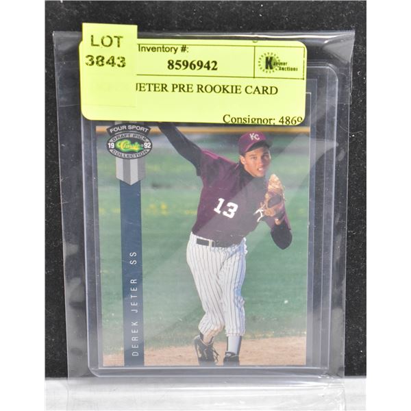 DEREK JETER PRE ROOKIE CARD