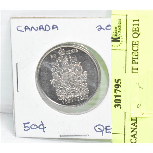 2002 CANADA 50 CENT PIECE QE11