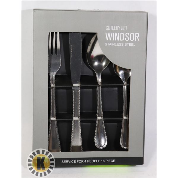 NEW WINDSOR CUTLERY SET SERVICES FOR 4