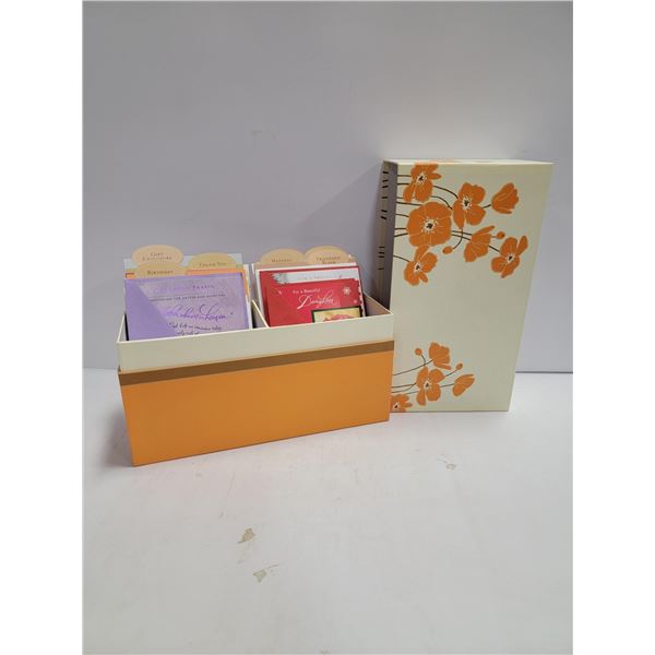 CARD ORGANIZER WITH ASSORTED NEW CARDS