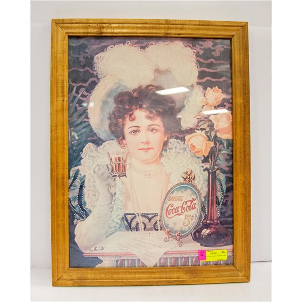 FRAMED COCA-COLA "DANDY GIRL"  PRINT