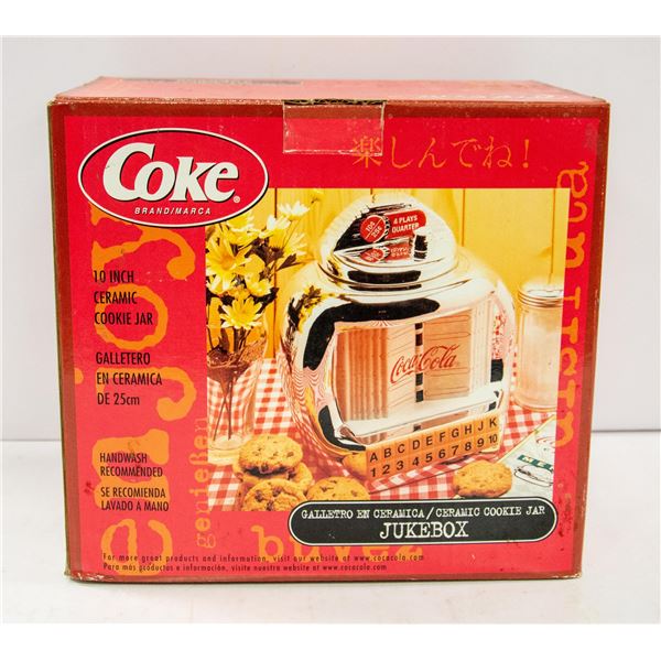 NEW COCA COLA CERAMIC JUKEBOX COOKIE JAR