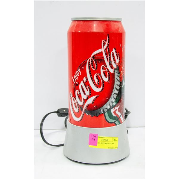COCA-COLA DECORATIVE CAN LAMP