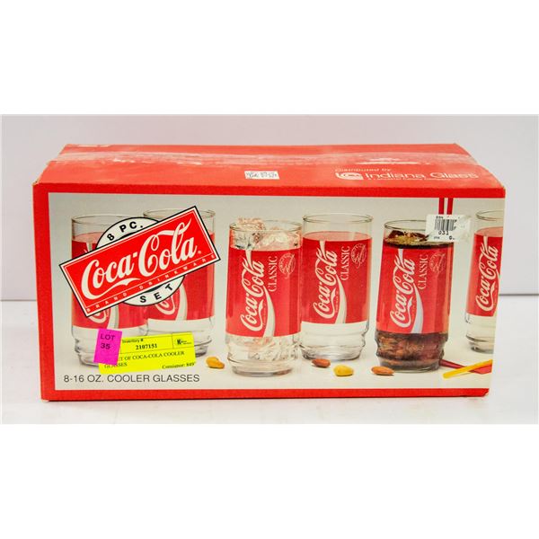 8PC SET OF COCA-COLA COOLER GLASSES