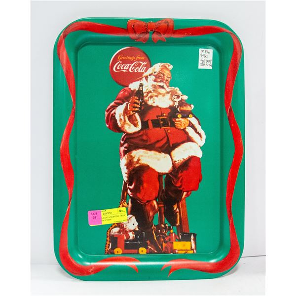 COCA-COLA SANTA SERVING TRAY 1990 REPRODUCTION