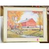 Image 1 : FRAMED COCA-COLA BARN PRINT, 20 X 16