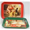 Image 1 : PAIR OF COCA-COLA SERVING TRAYS INCL. '86 SANTA