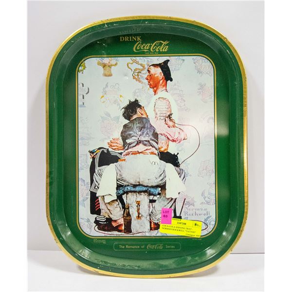 COCA-COLA SERVING TRAY - NORMAN ROCKWELL "TATTOO"