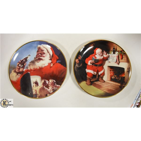 LOT OF 8 COCA-COLA SANTA COLLECTOR PLATES