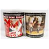 Image 1 : PAIR OF COCA-COLA HOCKEY POPCORN TINS