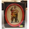 Image 1 : FRAMED COCA-COLA SANTA SERVING TRAY - OVAL