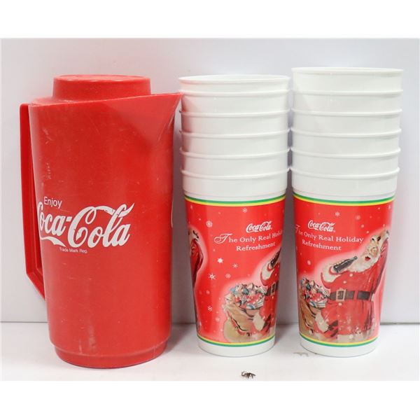 LOT OF PLASTIC COCA-COLA COLLECTIBLE CUPS +