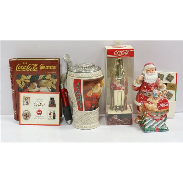 LOT OF COCA-COLA COLLECTIBLES INCLUDING STEIN