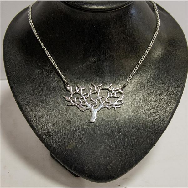 18" SILVER NECKLACE "TREE OF LIFE"