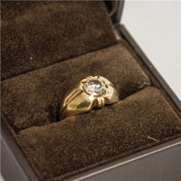 10K GOLD RING 1-1/4 CARAT STONE SIZE 8