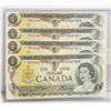 Image 1 : 4 UNCIRCULATED CONSEQUTIVE NUMBER $1 BILLS 1973