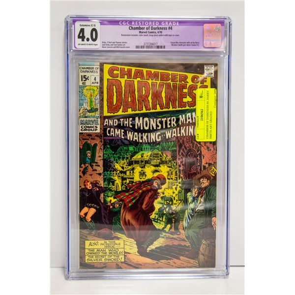 CHAMBER OF DARKNESS #4. BARRY SMITH ART GRADED 4.0