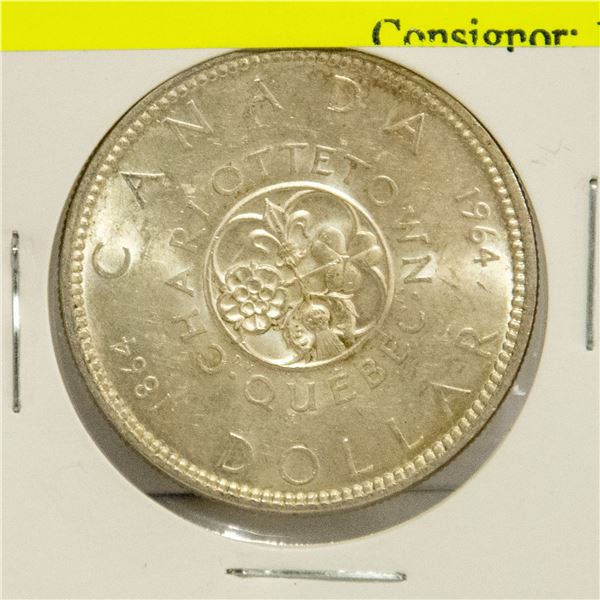 CANADA 1964 CHARLOTTETOWN DOLLAR COIN