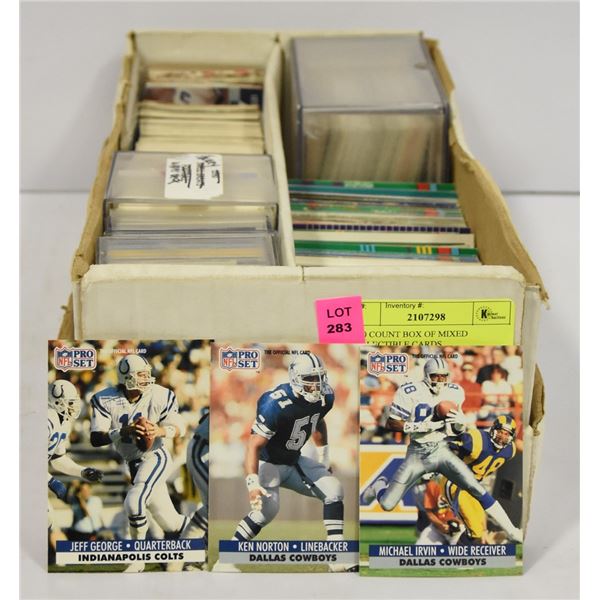 1600 COUNT BOX OF MIXED COLLECTIBLE CARDS