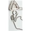 Image 3 : ESTATE 925 SILVER TRIANGLE NESTING 2PC PENDANT 18"