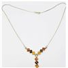 Image 1 : ESTATE 925 SILVER SHADES OF AMBER GEMSTONE NECKLAC