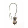 Image 1 : ESTATE 925 SILVER 22" CHAIN NECKLACE & SILVER TONE ROUND PENDANT.