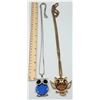 Image 2 : LOT OF SILVER/GOLDTONE RHINESTONE OWL PENDANATS