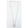Image 1 : ESTATE 925 SILVER & PEARL PENDANT NECKLACE 16"